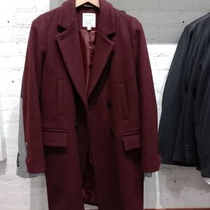 Men's Burgundy Overcoat